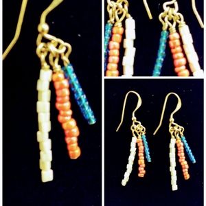 Gold filled seed bead earrings dangle